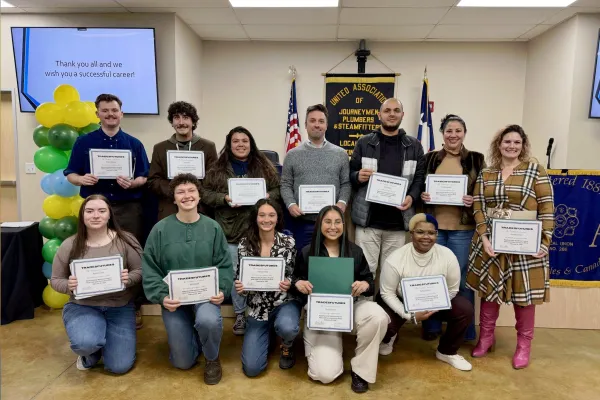 Graduates of the Texas Construction Career Pathways program.