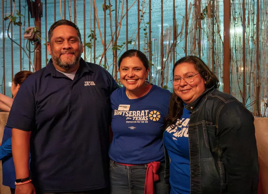 Leonard Aguilar, Montserrat Garibay, and Lorraine Montemayor pose for a photo
